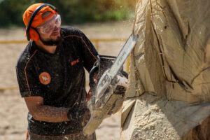 Wood carving festival in Montana